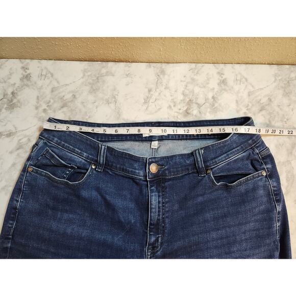 Lane Bryant Women's Blue Stretch Curve Fit High Rise Straight Leg Jeans Size 22‎ - Picture 5 of 7